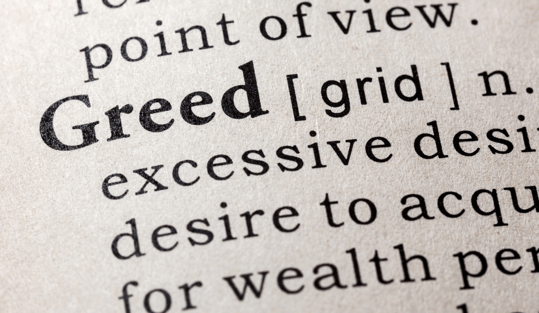 overcome greed as an entrepreneur